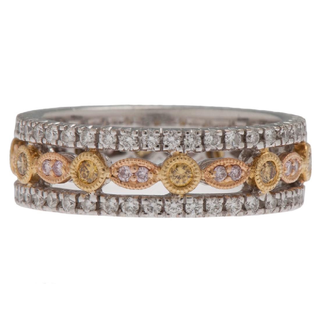 18 Karat Tri-Color Gold Diamond Eternity Band (1 of 4)