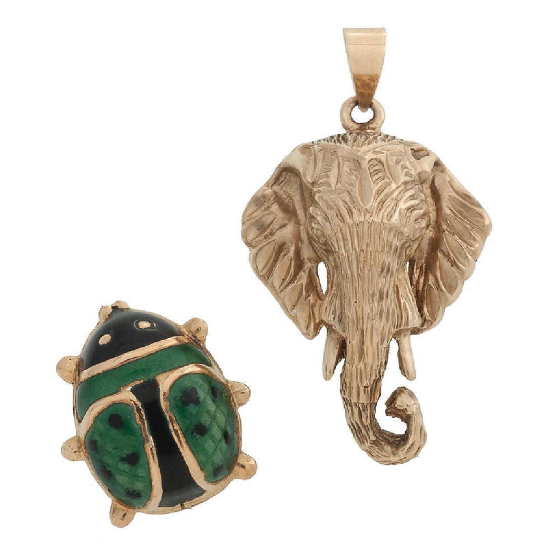 14 Karat Yellow Gold Pendant and Pin (1 of 3)