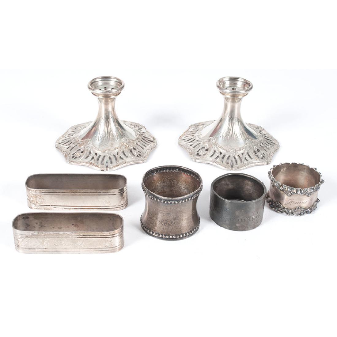 Sterling Napkin Rings and Candleholders (1 of 6)