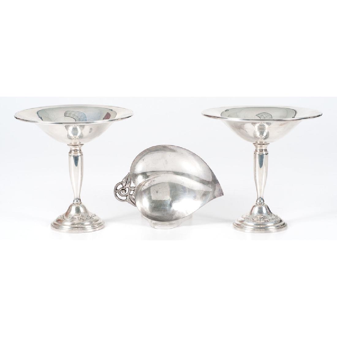 Tiffany Sterling Leaf Dish and Towle Compotes (1 of 4)