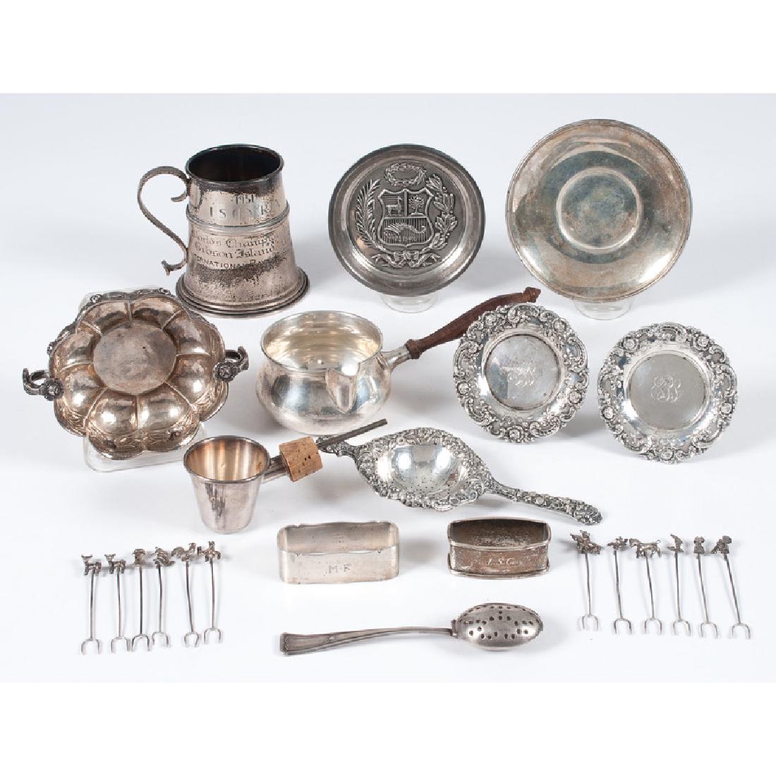 Baltimore Sterling Trophy Mug, Mexican Sterling Bowl (1 of 9)