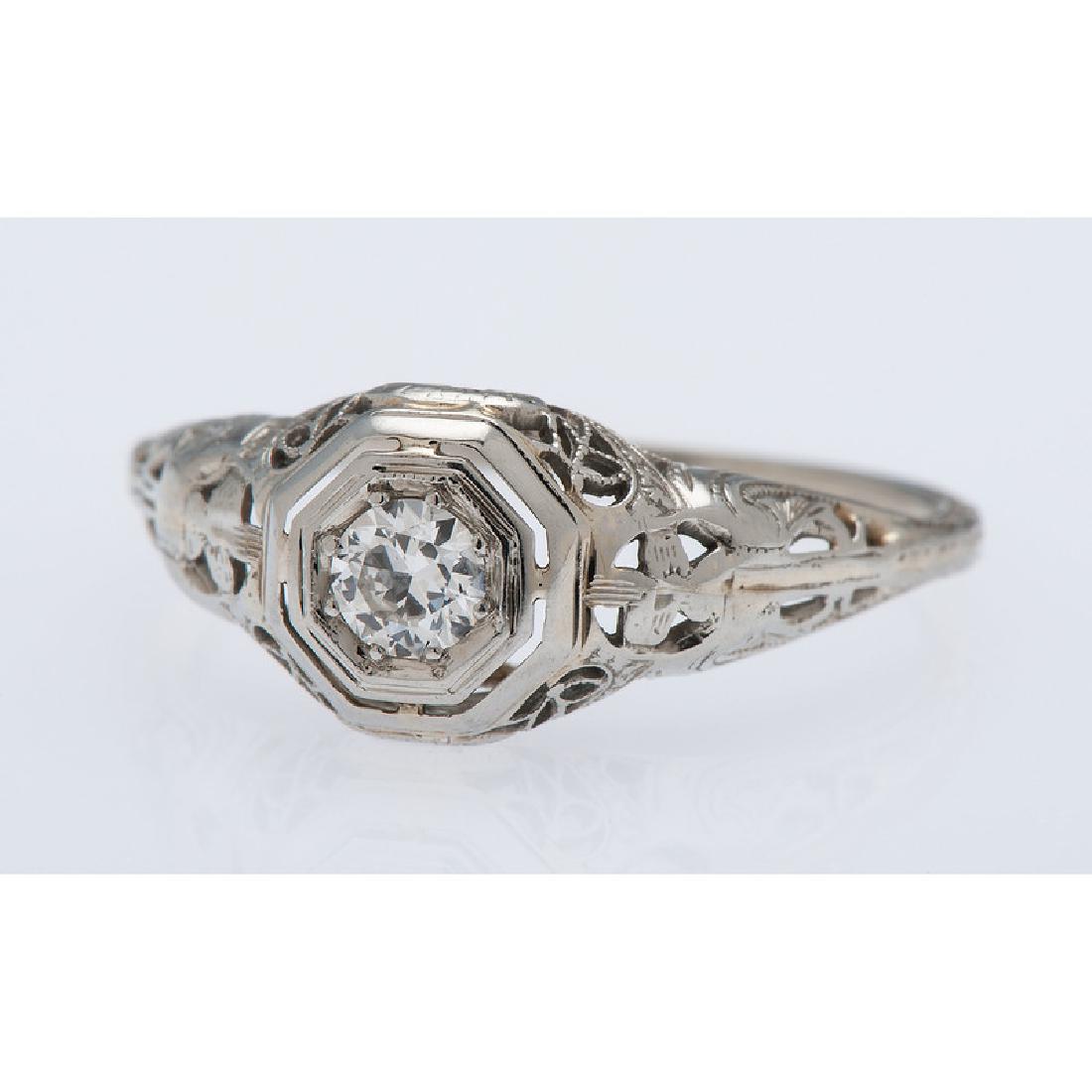 18 Karat White Gold Diamond Ring (1 of 3)