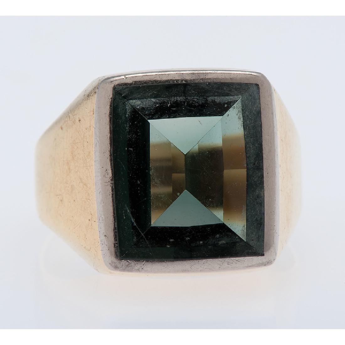 18 Karat Yellow Gold Synthetic Spinel Ring (1 of 3)