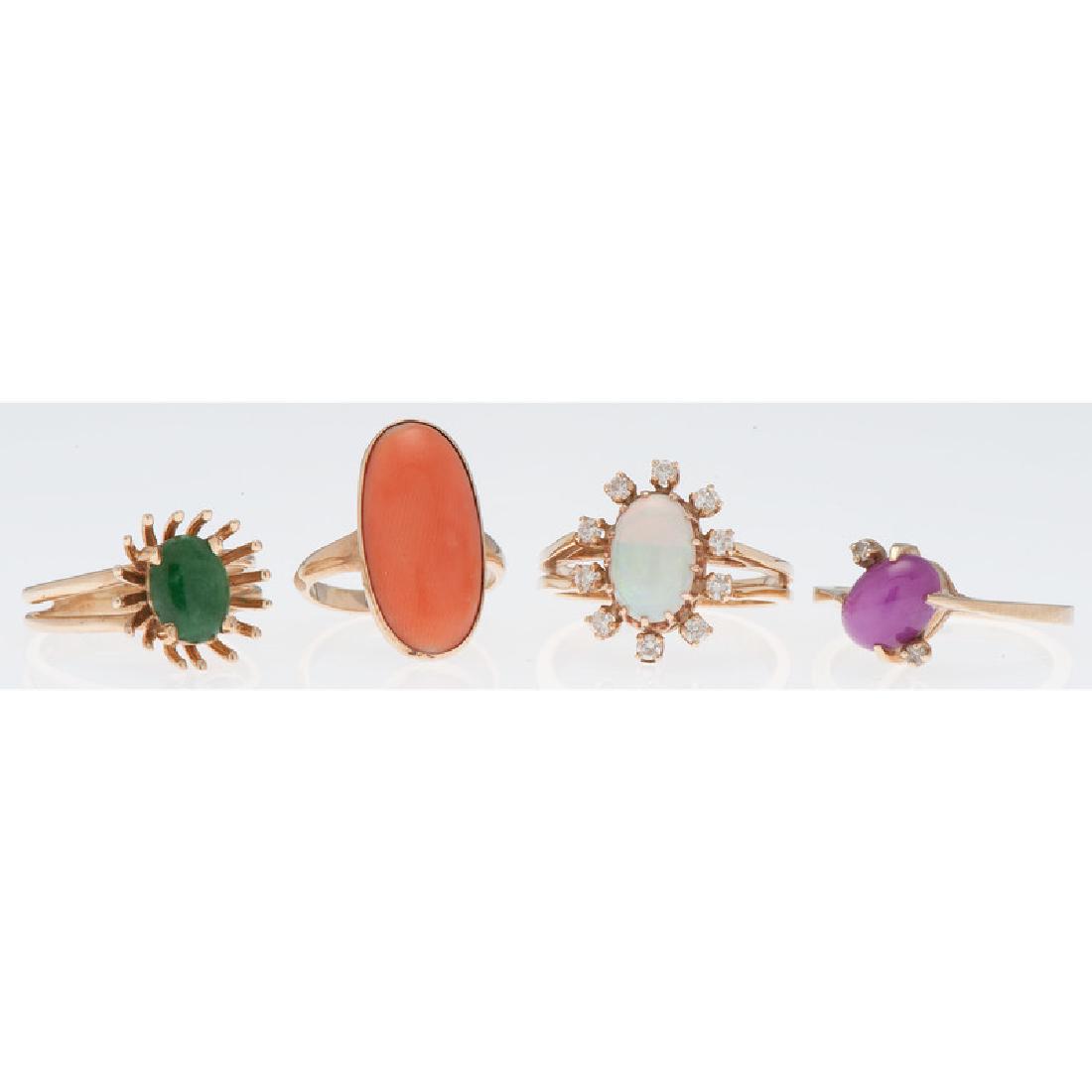 14 Karat Yellow Gold Gemstone Rings (1 of 2)