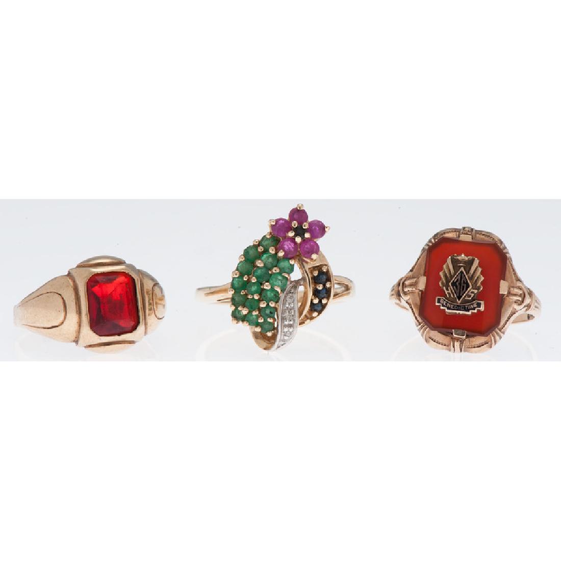 10 Karat Yellow Gold Gemstone Rings (1 of 2)