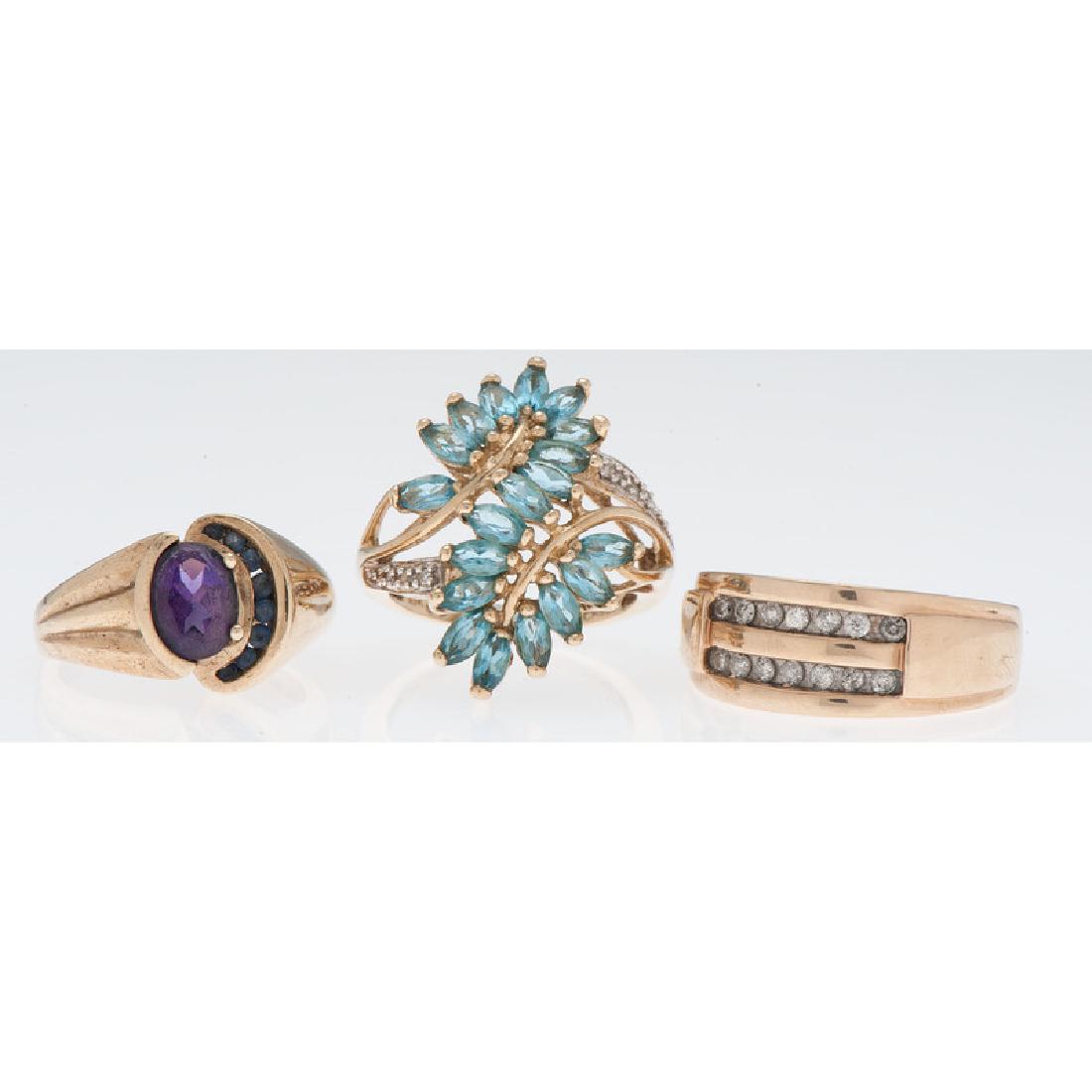 10 Karat Yellow Gold Gemstone Rings (1 of 6)