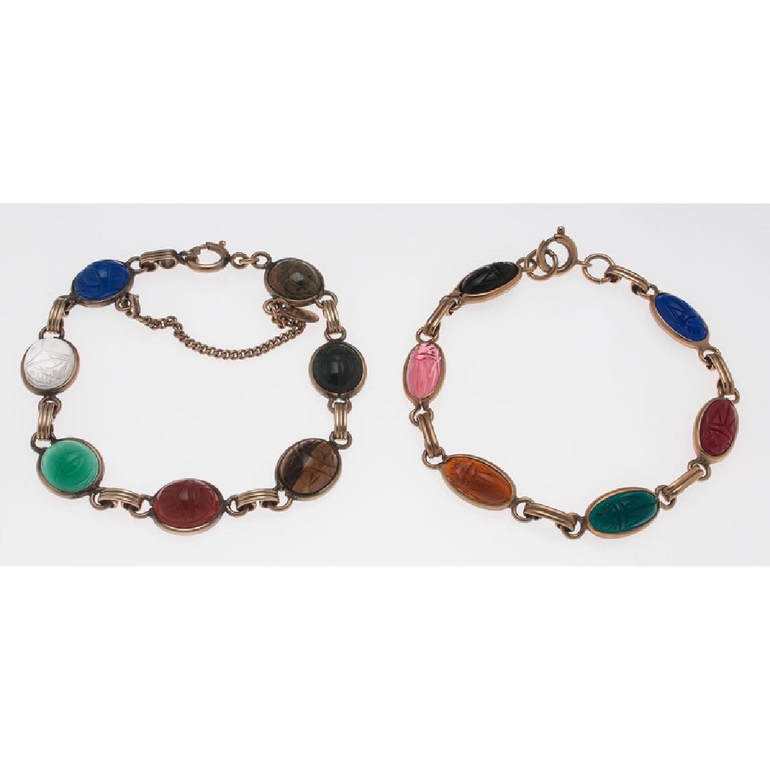 Gold Filled Scarab Bracelets (1 of 2)