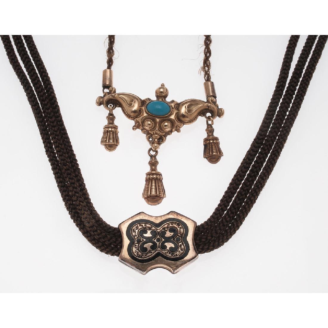 Gold Filled and 10 Karat Yellow Gold Victorian Hair (1 of 3)