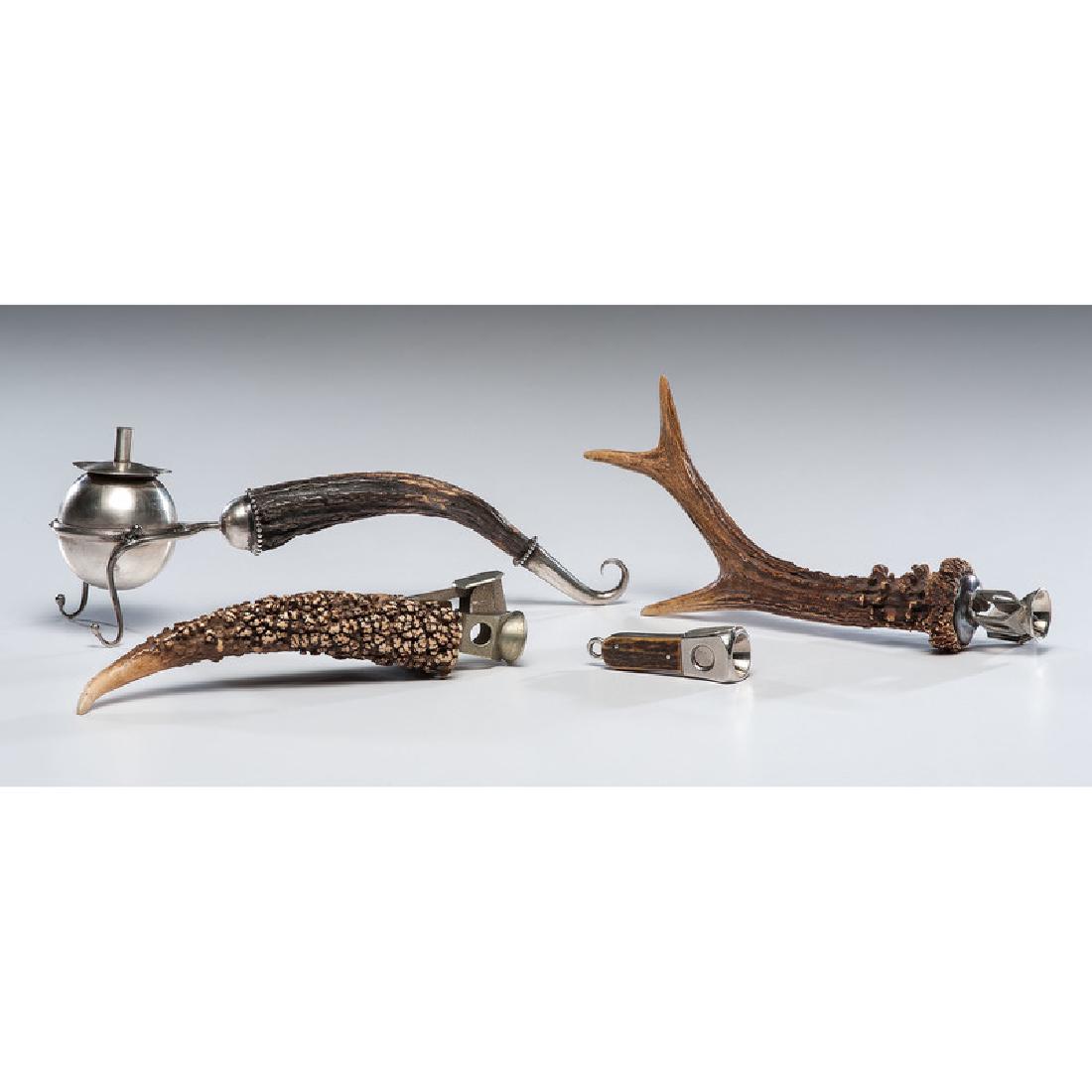 Stag Antler Cigar Cutters and Table Lighter (1 of 5)
