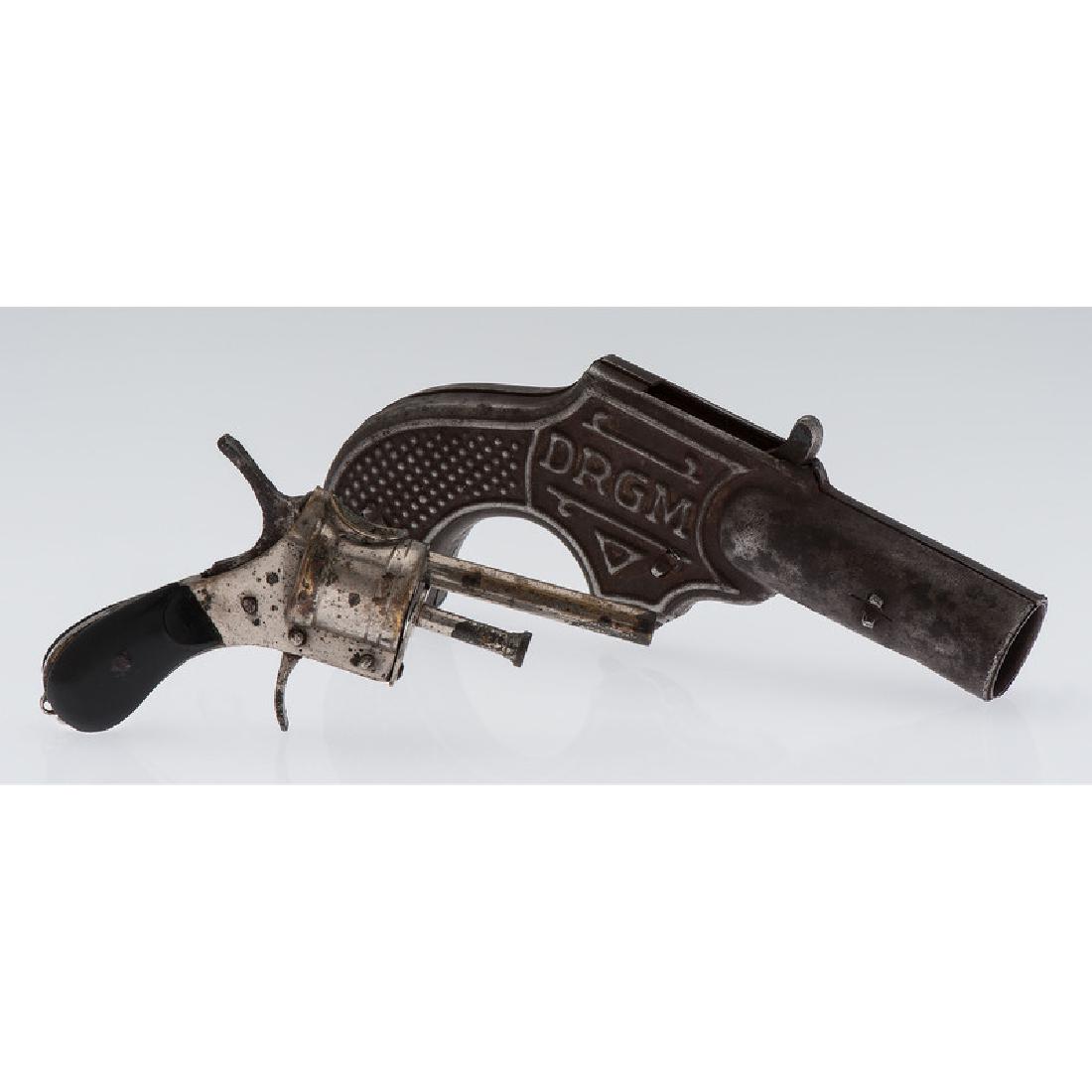 Pistol Form Cigar Cutter and Punch: Cigar punch is marked Made in Germany TIP DRGM, 2" L x 4" W. Cigar cutter is v-cut style, marked PAT. JAN. 18.81.2" L x 3" W.