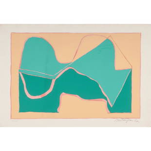 Richard Mortensen (Danish, 1910-1993): Untitled serigraph in colors (2) each signed and dated 1960 l.r. in margin in pencil one numbered 23/16/75, the other 17/16/75 l.l. in margin in pencil unframed 15.5 x 23