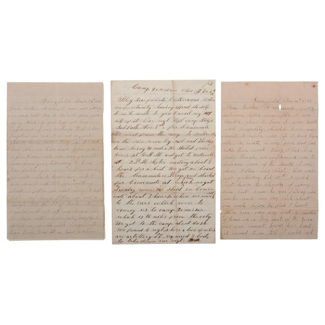 Moses L. Whittemore, 51st Ohio Volunteers, Civil War: Lot of 13 war-date letters, which includes 7 letters written to friends and family members by Moses L. Whittemore of the 51st Ohio Volunteers. Letters span 1861-1864. Born to Daniel P. Whittemore an