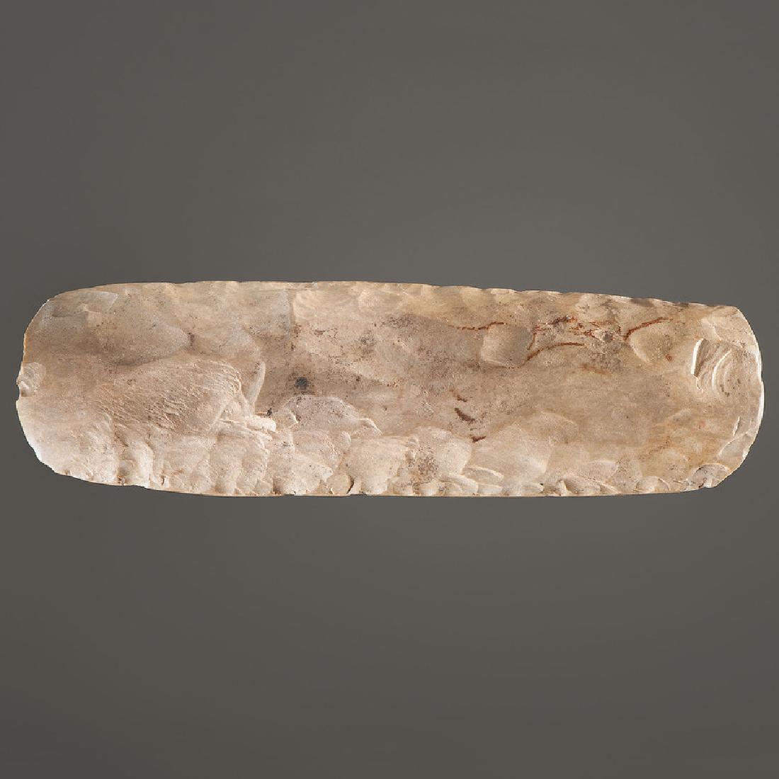 A Polished Mill Creek Adze: Mississippian Culture, Late Prehistoric Period, A.D. 1000-1500length 6 in. Provenance: Publications: Gerber, Art, The Art Gerber Story, 2007, pg. 210, fig. 7.150