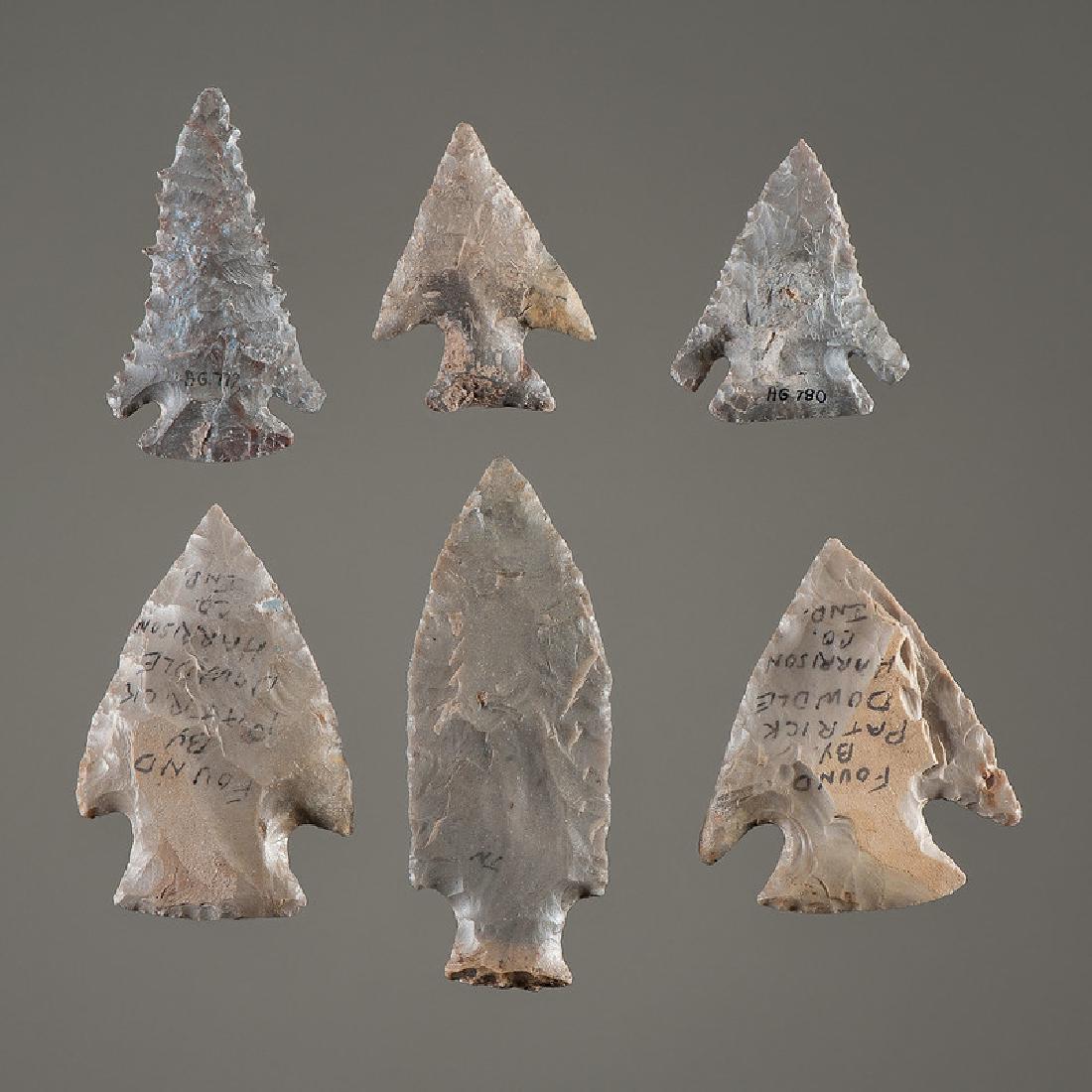 Indiana Hornstone Flint Points (1 of 2)
