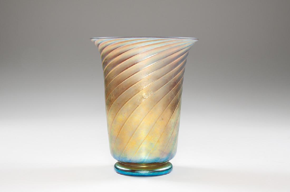 Steuben Gold Aurene Glass Vase (1 of 4)