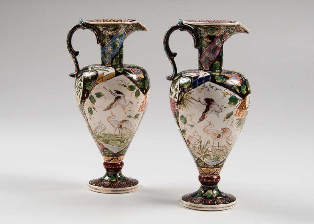 Fischer Pair Porcelain Ewers (1 of 5)
