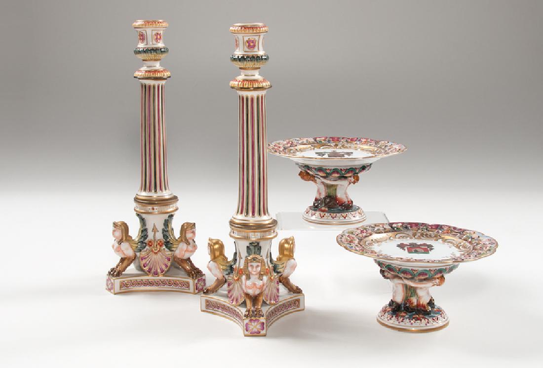 Capodimonte Compotes and Candlesticks (1 of 5)