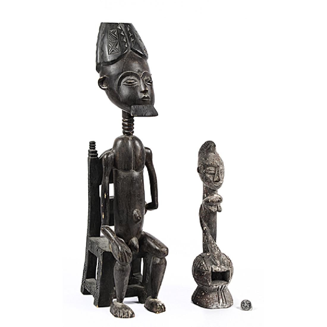 Asante Style and West African Style Seated Figures (1 of 2)