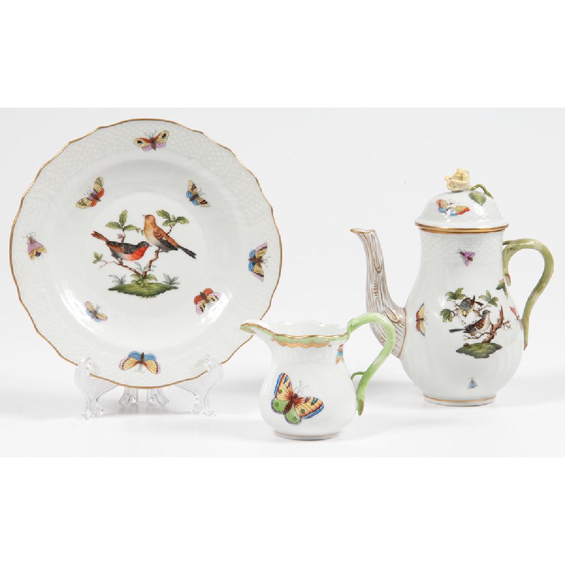 Herend Porcelain Coffee Pot, Creamer and Plate (1 of 5)