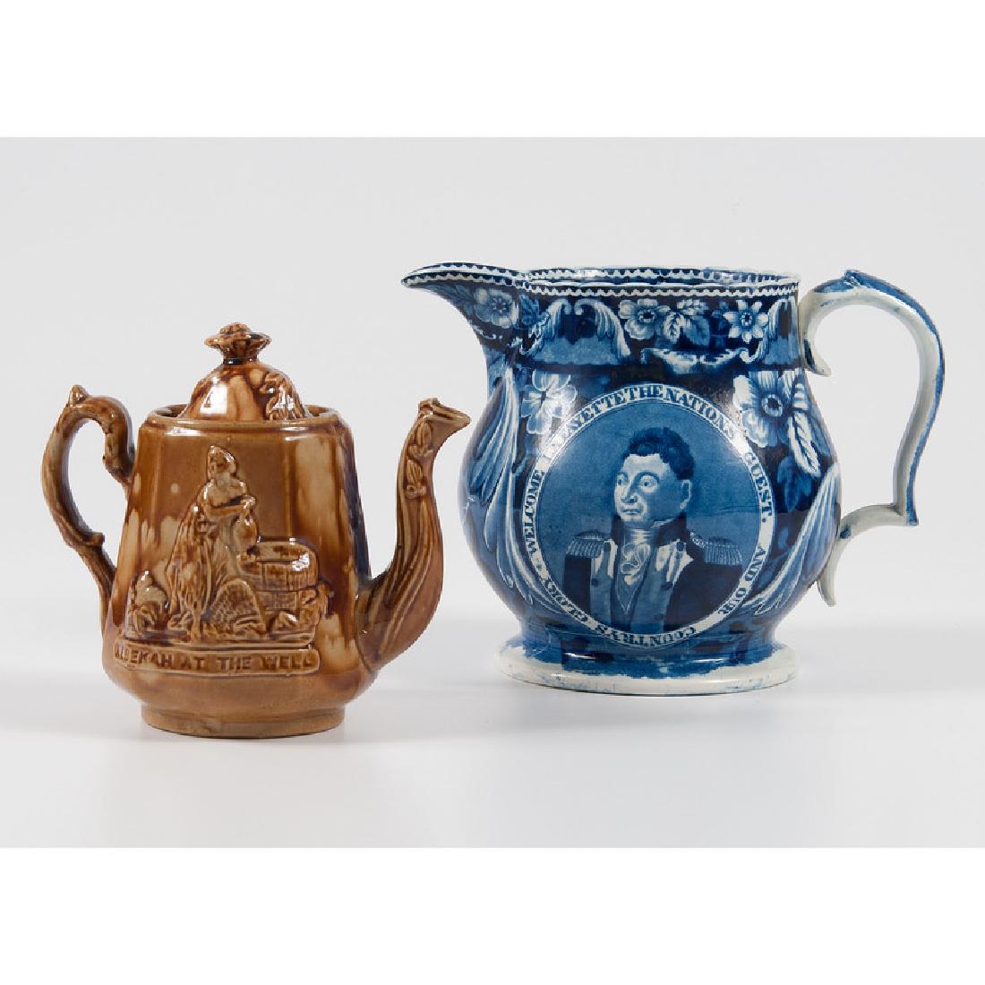 Lafayette Commemorative Transferware Pitcher, Plus (1 of 4)