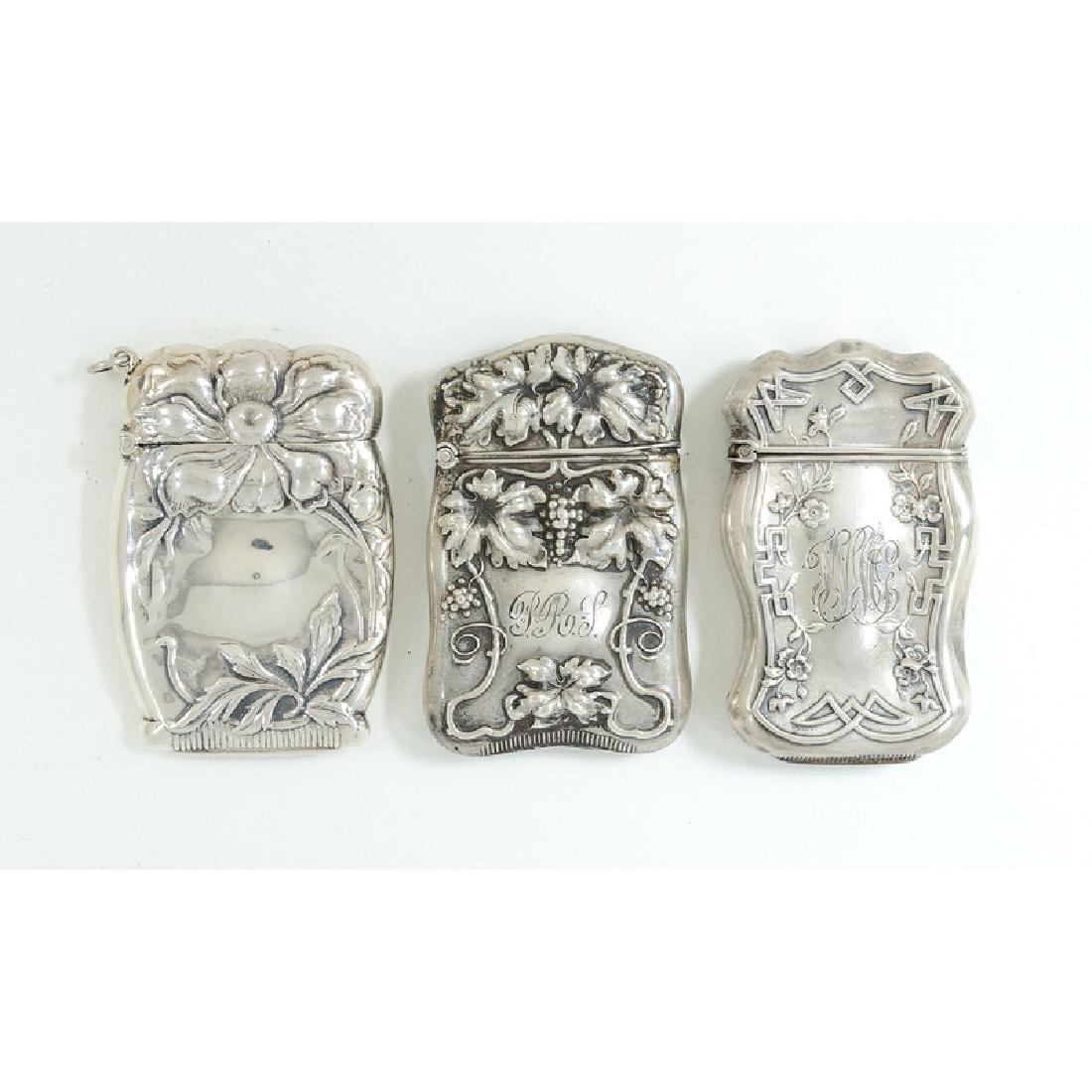 Sterling Art Nouveau Match Safes (1 of 3)