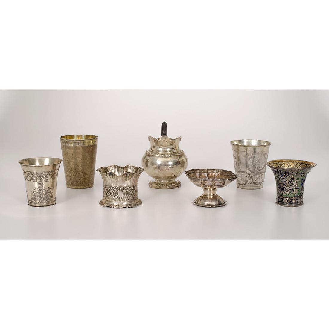 European Silver Beakers, Creamer and Open Salt (1 of 5)