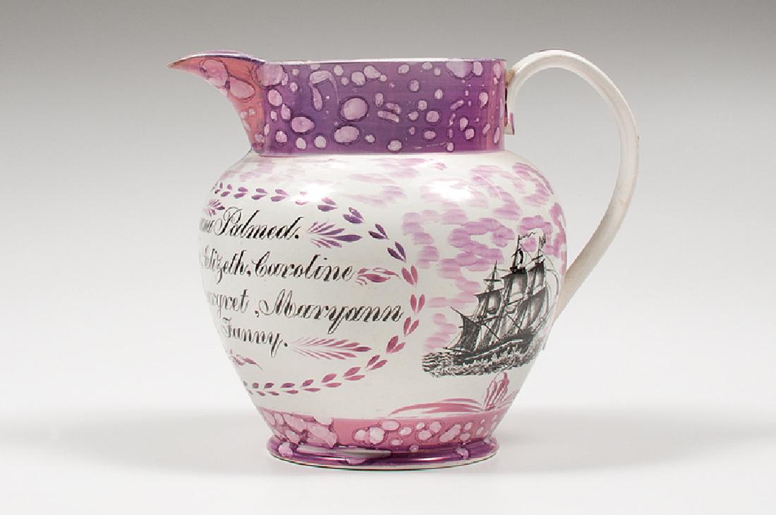 Sunderland Pink Lusterware Pitcher (1 of 3)