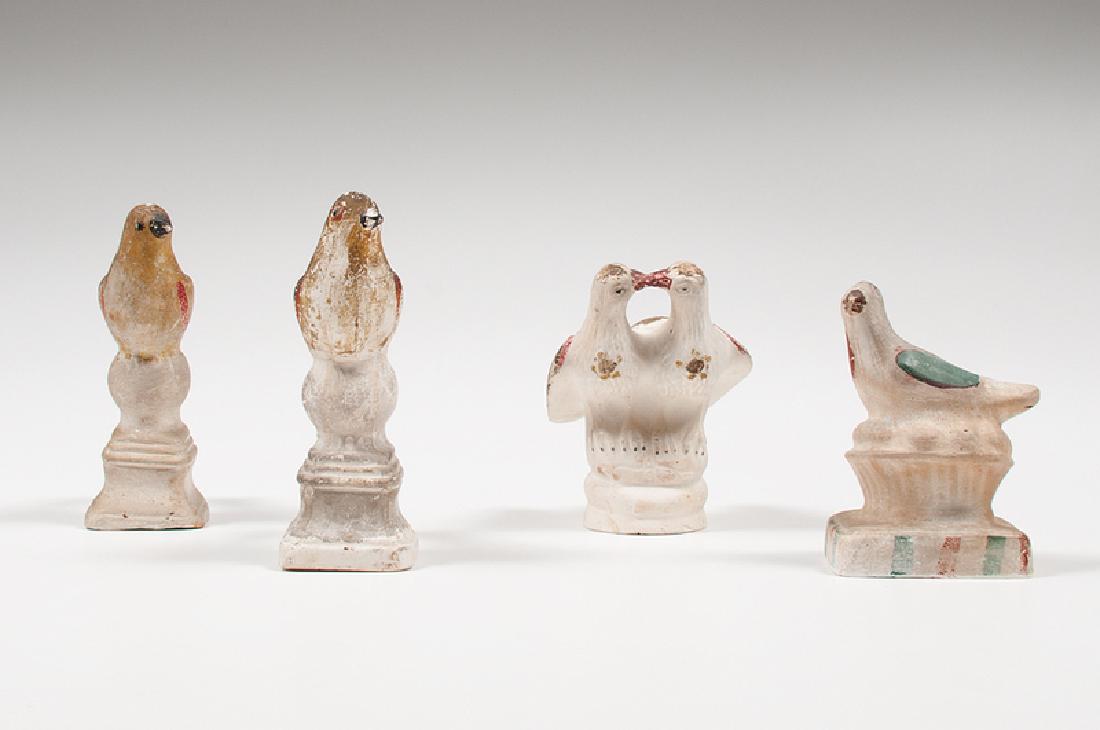 Chalkware Birds, Including Lovebirds (1 of 2)