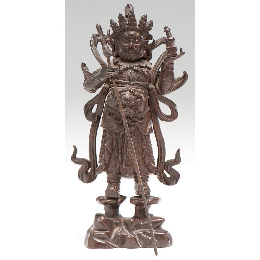 Chinese Bronze Guardian Figure (1 of 4)