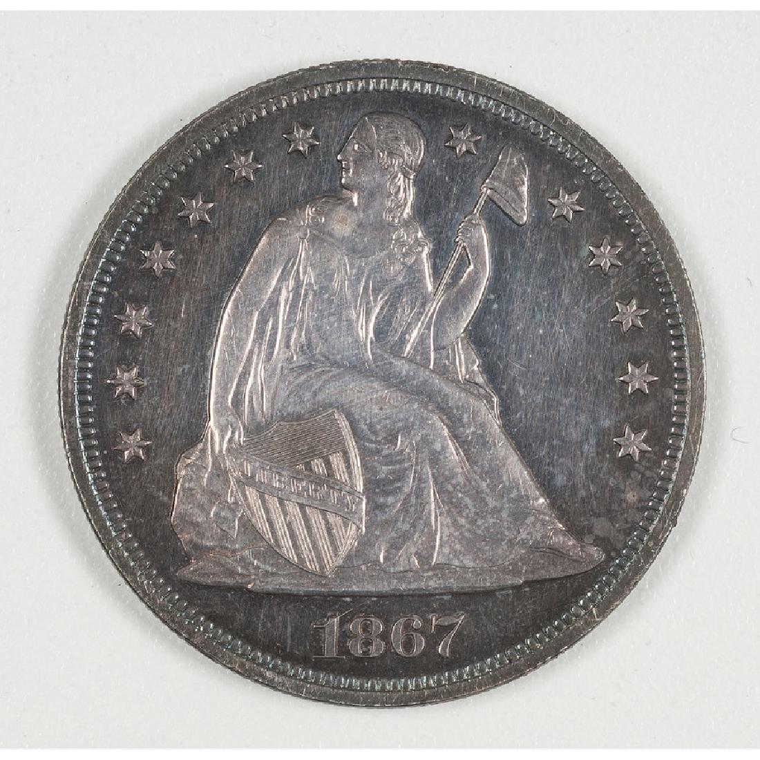 United States Liberty Seated Silver Dollar 1867 (1 of 2)