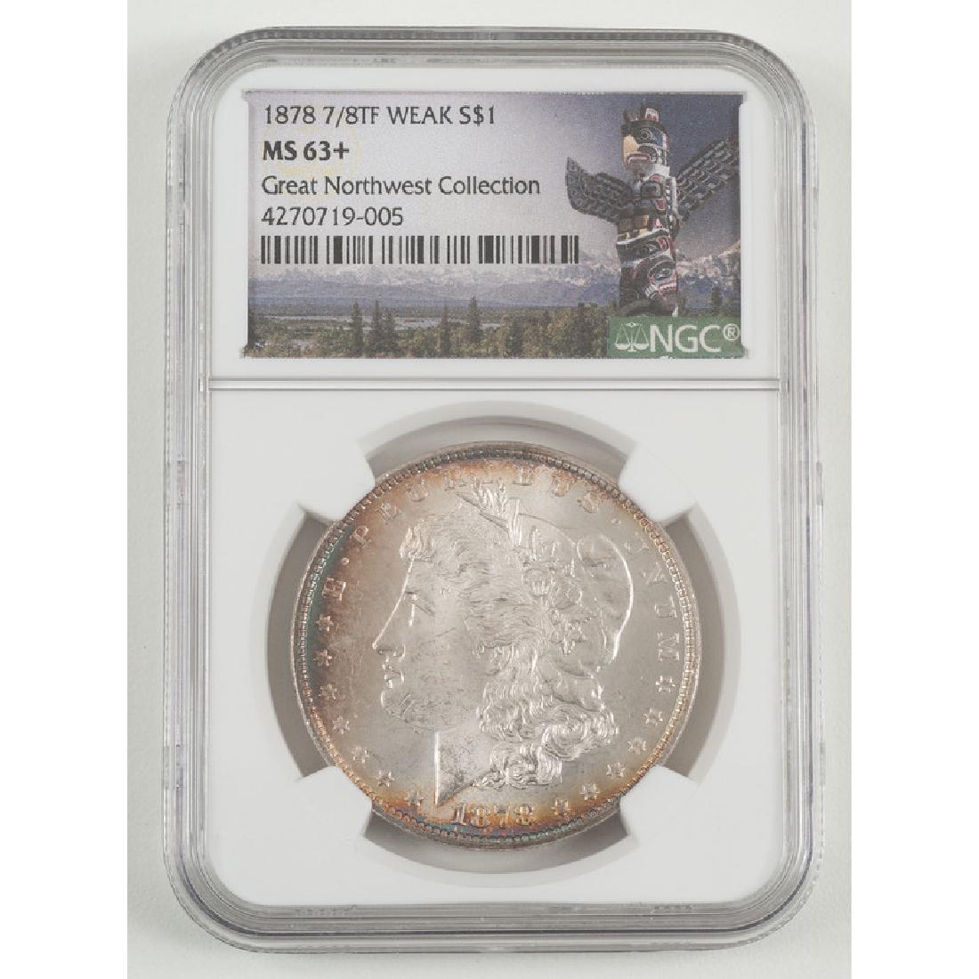 United States Morgan Silver Dollar 1878 7/8TF, NGC MS63 (1 of 2)