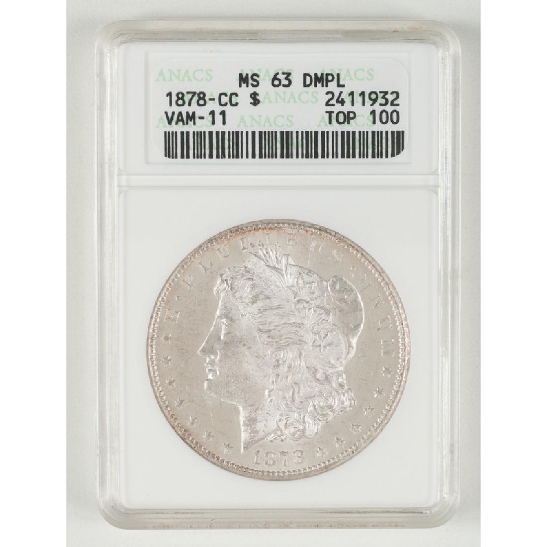 United States Morgan Silver Dollar 1878-CC. ANACS MS63 (1 of 2)