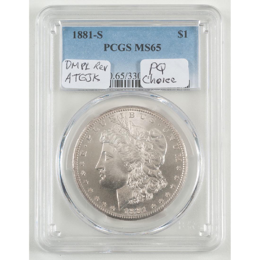 United States Morgan Silver Dollar 1881-S, PCGS MS65 (1 of 2)