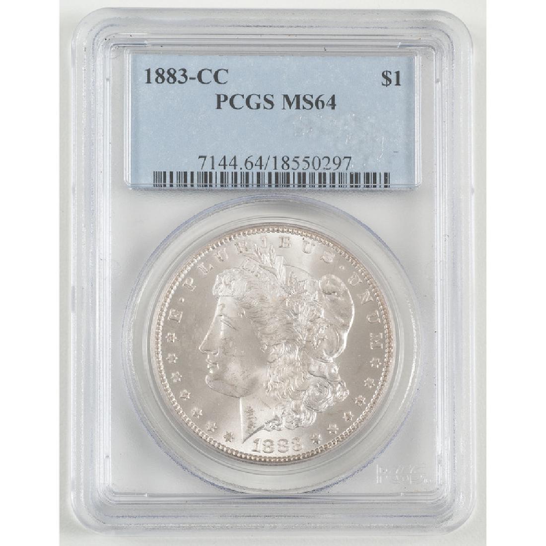 United States Morgan Silver Dollar 1883-CC, PCGS MS64 (1 of 2)