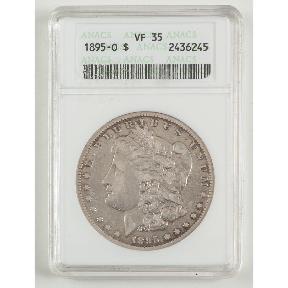 United States Morgan Silver Dollar 1895-O, ANACS VF35 (1 of 2)