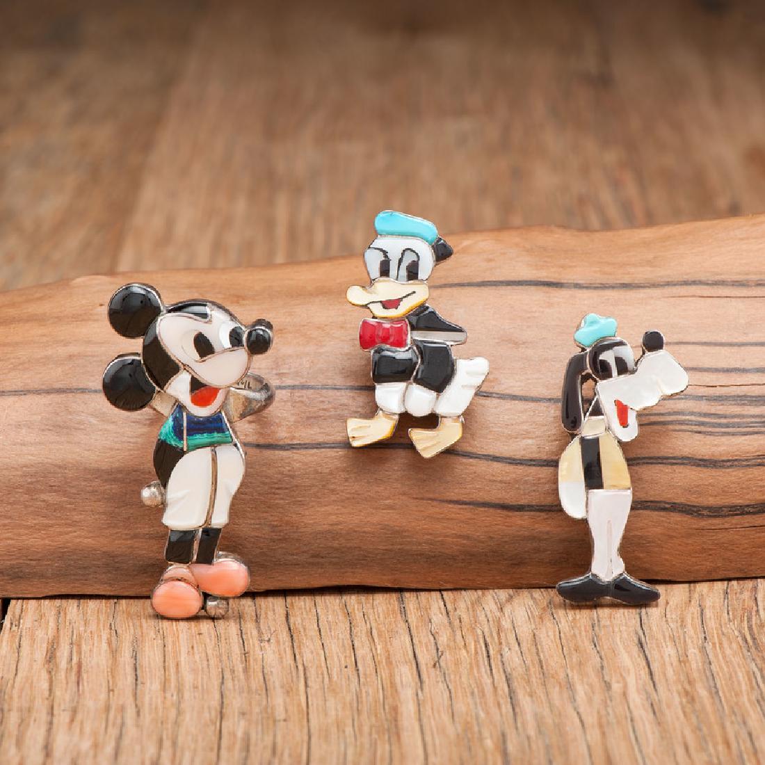 Veronica Poblano (Zuni, b. 1951) Silver Inlay Mickey (1 of 2)