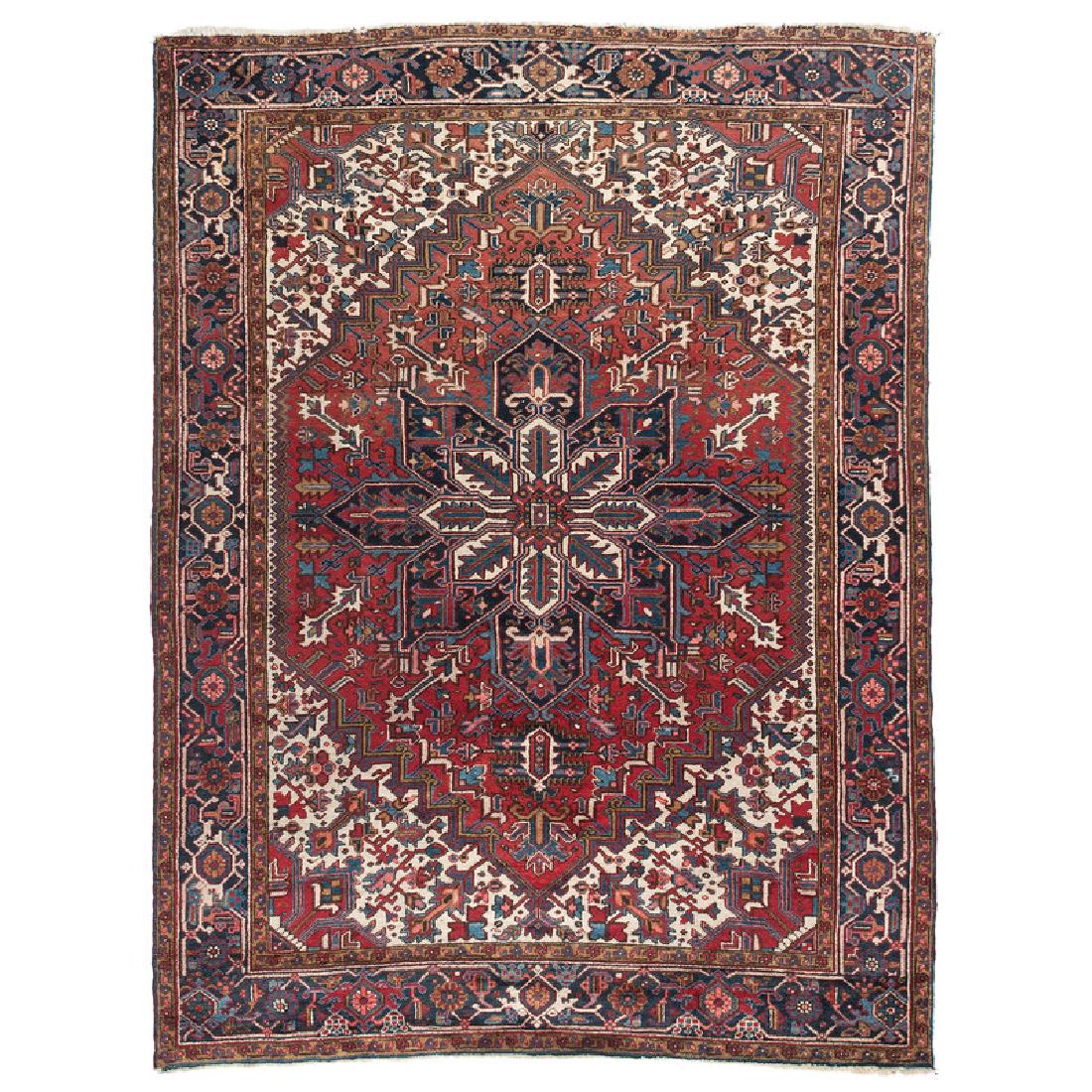 Heriz Rug: Persian. 10 ft. 8 in. x 8 ft. 1 in. (128 x 97 in.; 325.12 x 246.38 cm).