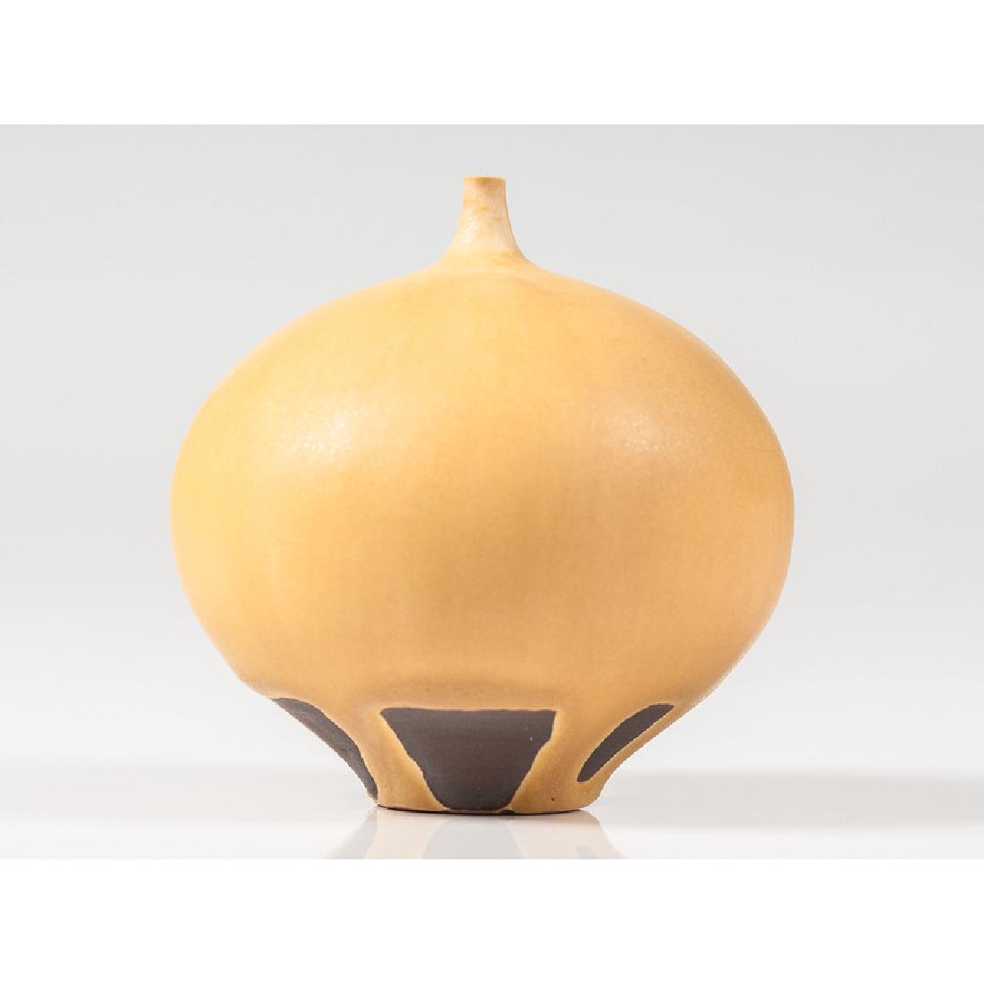 Rose Cabat (American, 1914-2015): Feelie Vase glazed porcelain signed on base ht. 3.25 in. Provenance: Property from the Estates of Thomas H., Freda P., and Christie Ann Hewlett, Birmingham, Michigan