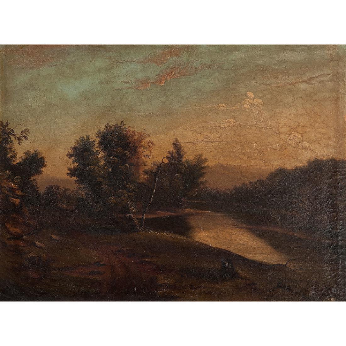 Tonalist Landscape, Signed J.B. Jackson: American, 19th century. Oil on canvas, housed in a gilt frame, signed l.l.; 17.5 x 23.5 in. (sight).