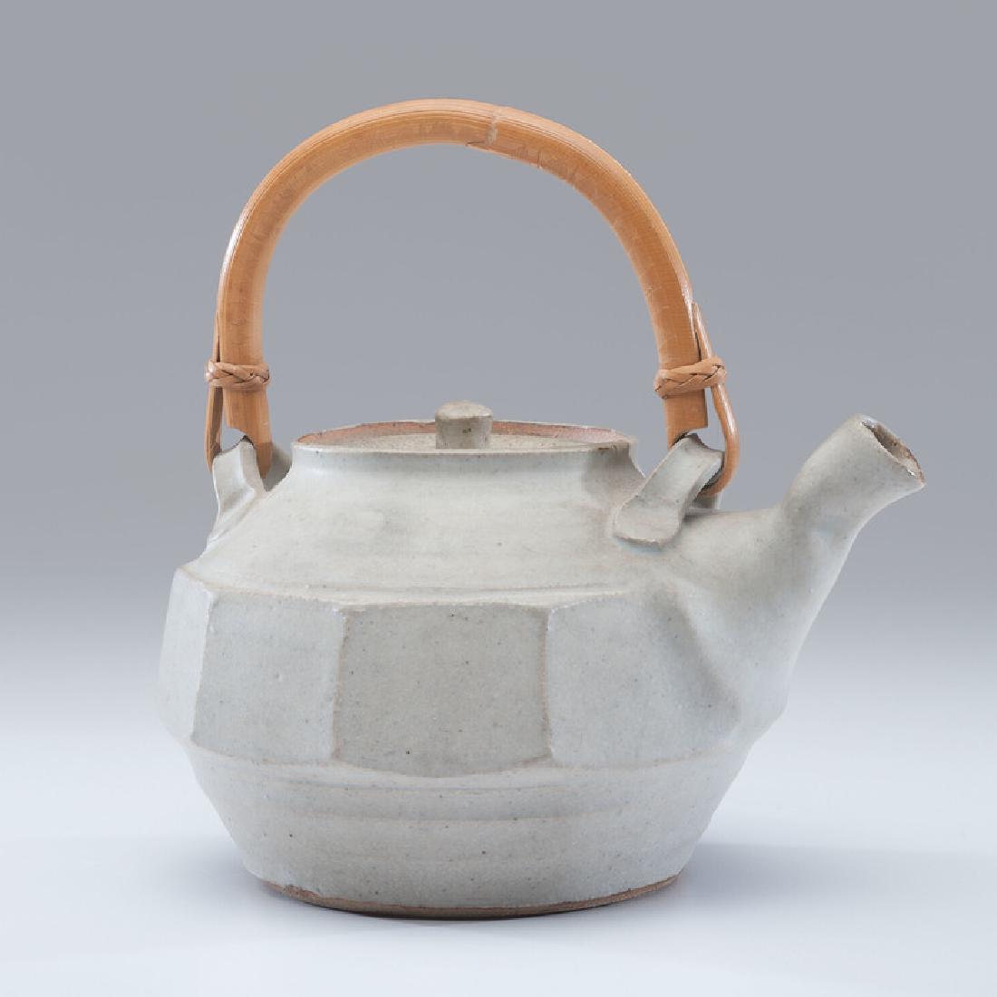 Warren MacKenzie (American, b. 1924): Teapot stoneware artist stamp on the foot overall ht. 9, wd. 9, dp. 7 in. purchased by the consignor directly from the artist in the 1990's.
