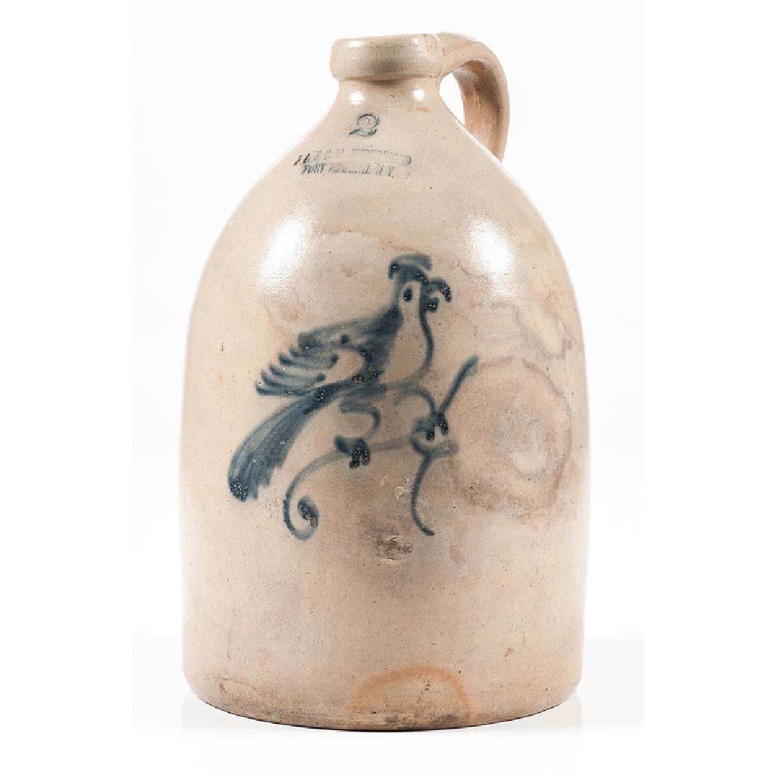 J. A. & C. Underwood Two-Gallon Jug with Bird (1 of 3)