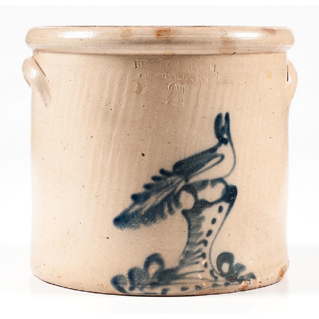Brady & Ryan Two-Gallon Stoneware Crock with Bird (1 of 6)