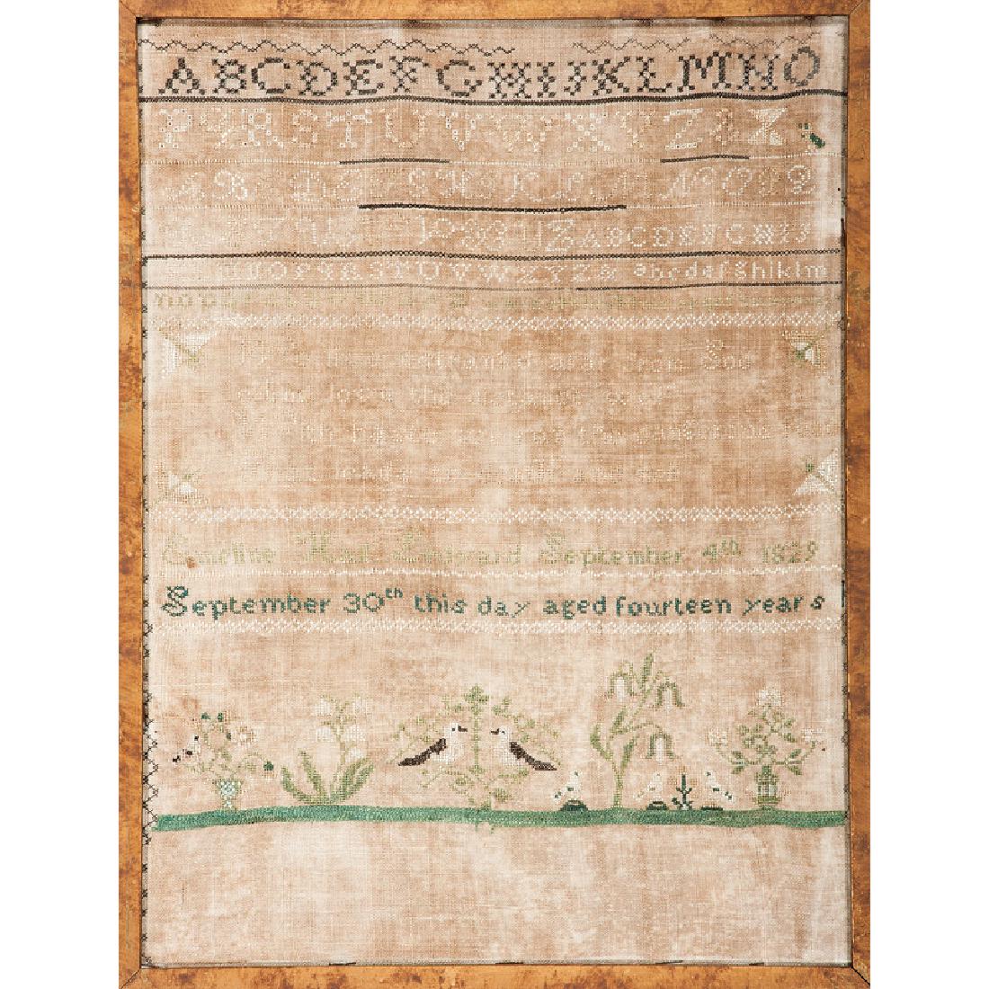 Alphabet Sampler, Dated 1829 (1 of 2)