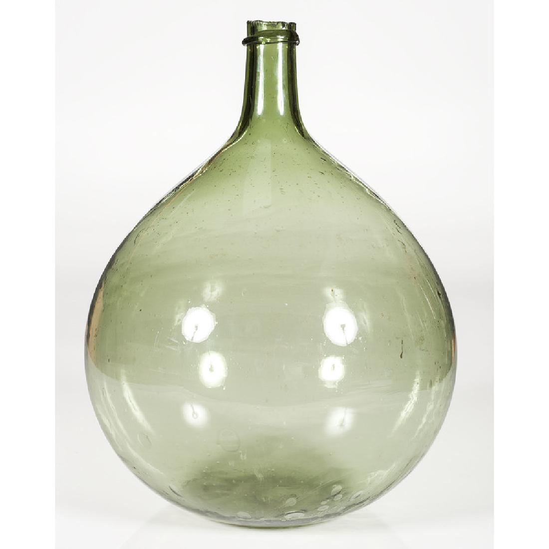 Olive Glass Demijohn Bottle (1 of 4)