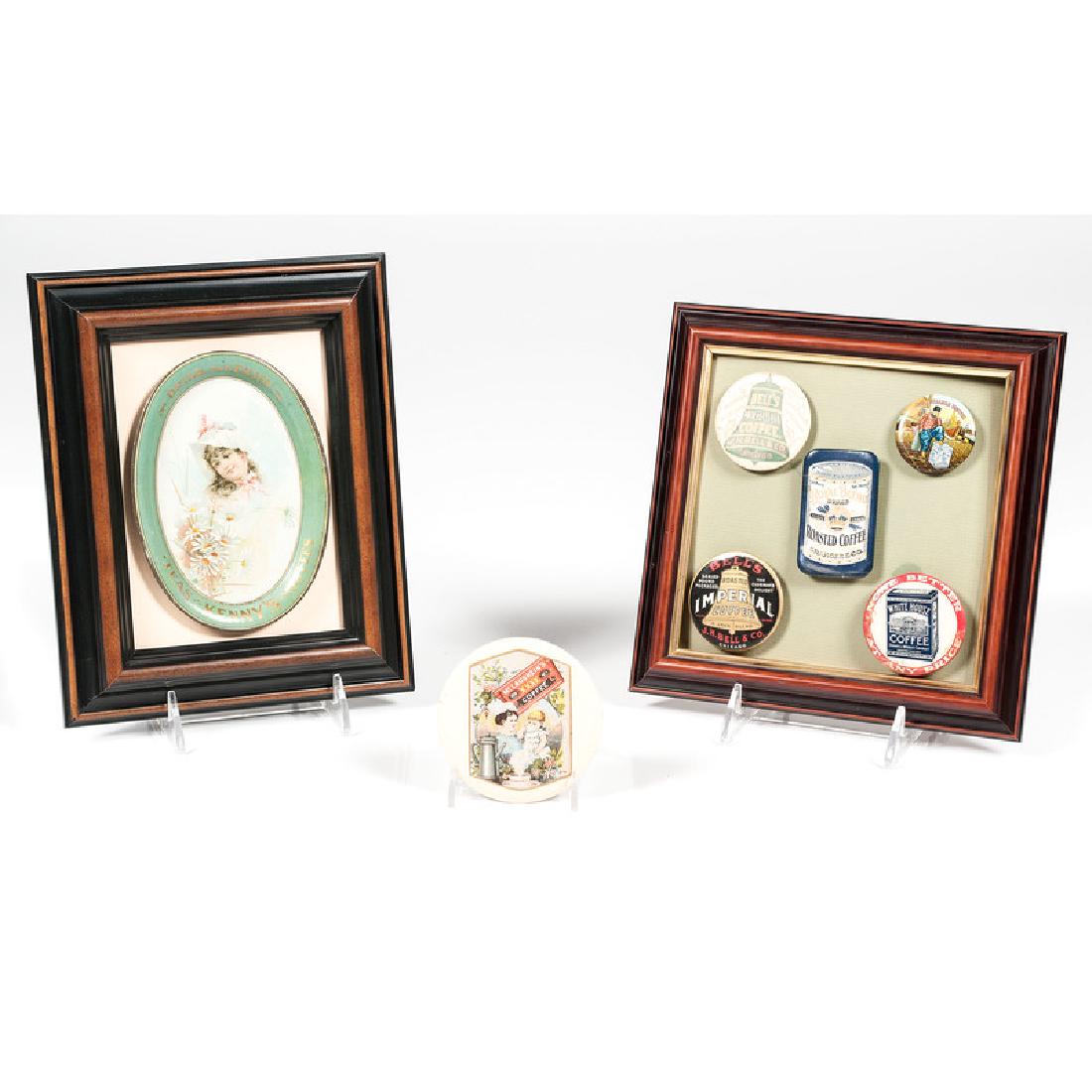 Advertising Coffee Tip Tray and Pocket Mirrors (1 of 2)