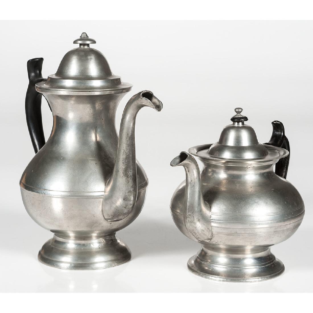 Sellew Pewter Coffee Pot and Gleason Teapot (1 of 5)