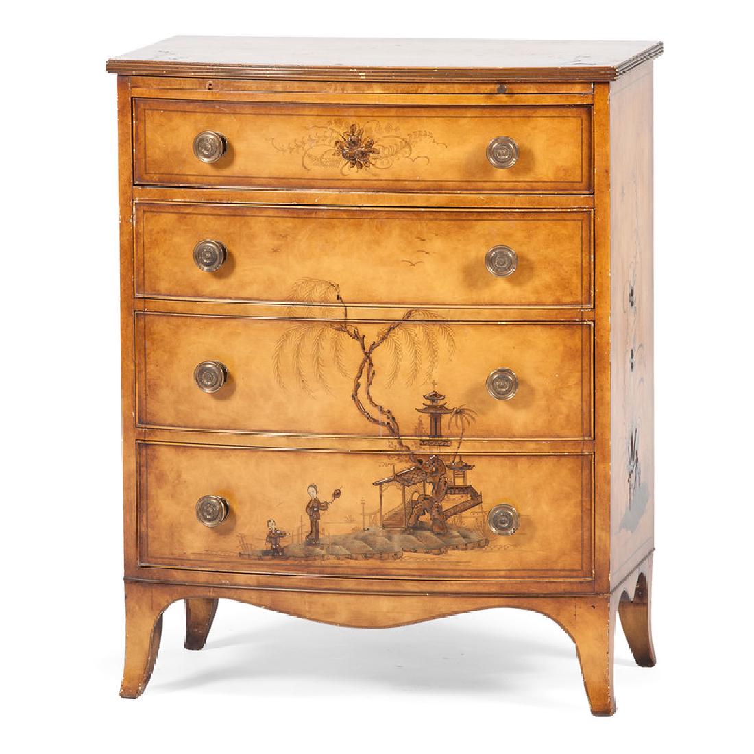 Bow Front Chinoiserie Chest of Drawers (1 of 7)