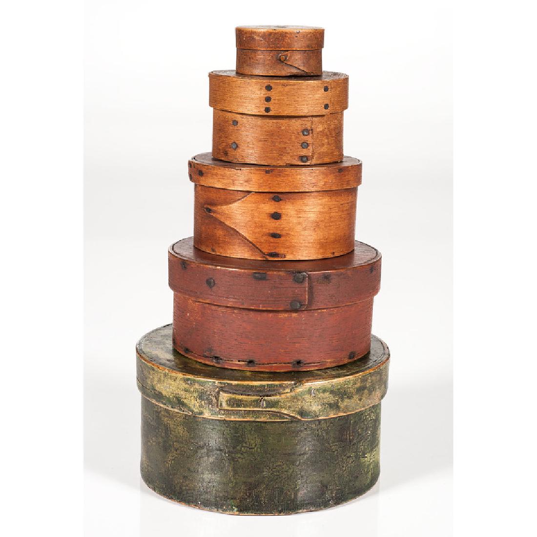 Five Round Bentwood Pantry Boxes (1 of 5)