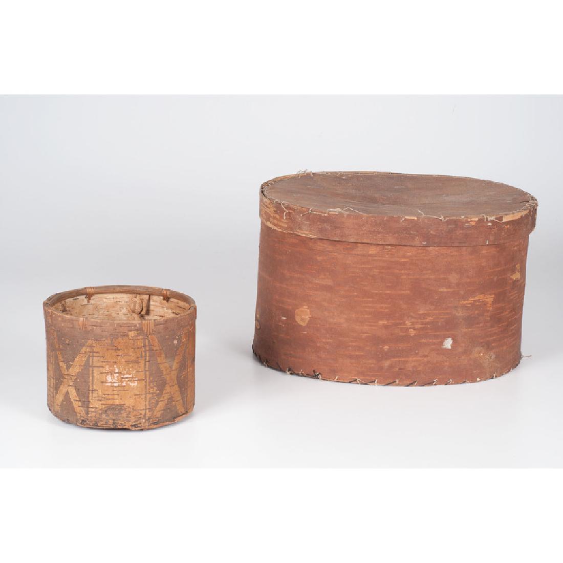 Birch Bark Lidded Hatbox and Measure (1 of 2)