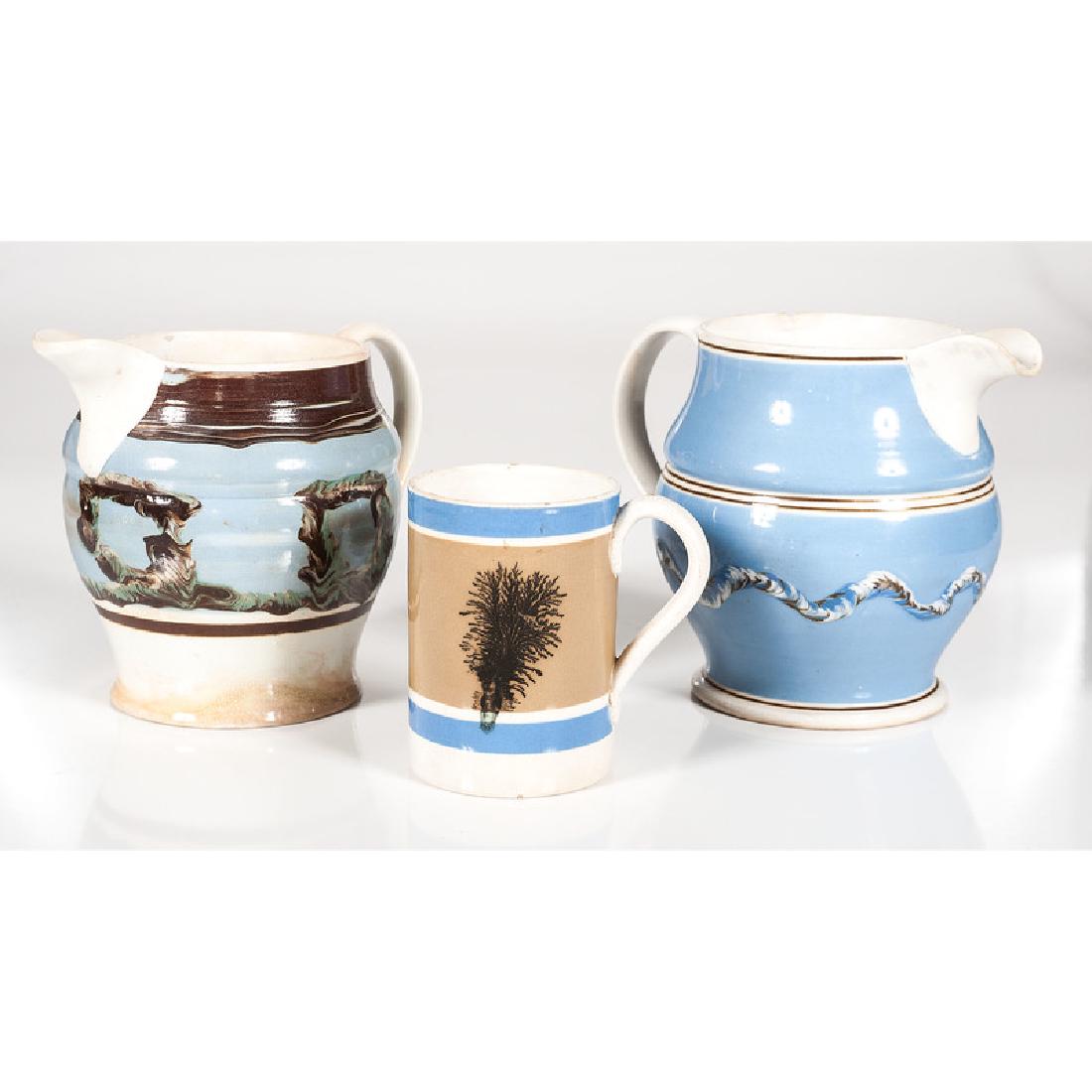 Spongeware Pitchers and Mug (1 of 6)